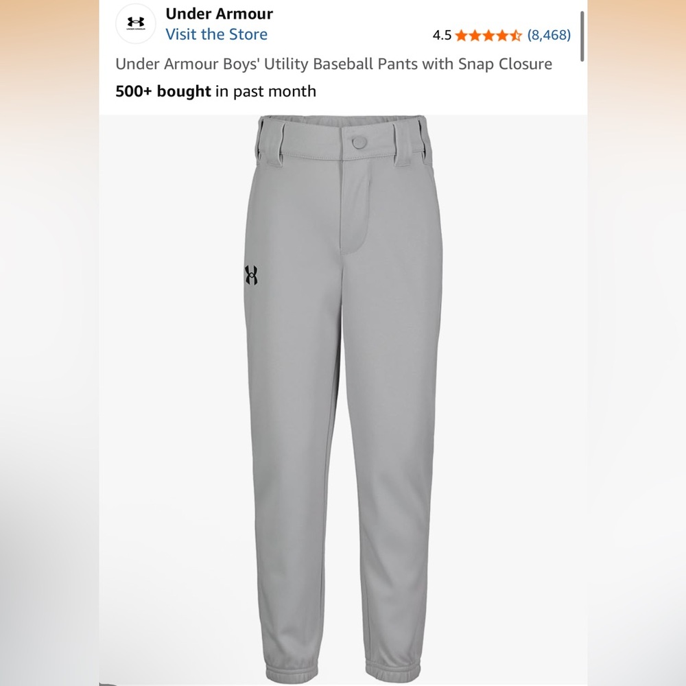 Under Armour Men's Light Gray Performance Joggers